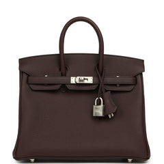 Hermes Special Order (HSS) Birkin 25 Rouge Sellier Verso Togo Brushed Palladium Hardware