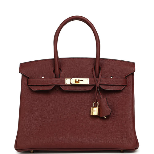 Hermes Birkin 30 Rouge H Togo Gold Hardware
