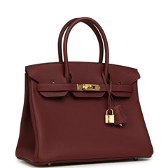 Hermes Birkin 30 Rouge H Togo Gold Hardware