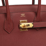 Hermes Birkin 30 Rouge H Togo Gold Hardware - Thumbnail View 7