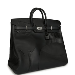 Hermes "En Selle" Birkin HAC 50 Black Togo, Sombrero, Box Palladium Hardware