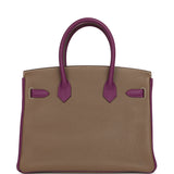 Hermes Special Order (HSS) Birkin 30 Etoupe, Anemone Togo Brushed Gold Hardware - Thumbnail View 4