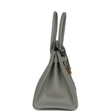 Pre-owned Hermes Special Order (HSS) Birkin 30 Gris Mouette Verso Epsom Gold Hardware - Thumbnail View 3