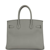 Pre-owned Hermes Special Order (HSS) Birkin 30 Gris Mouette Verso Epsom Gold Hardware - Thumbnail View 4