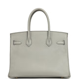 Pre-owned Hermes Special Order (HSS) Birkin 30 Gris Mouette Verso Epsom Gold Hardware - Thumbnail View 3
