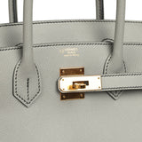 Pre-owned Hermes Special Order (HSS) Birkin 30 Gris Mouette Verso Epsom Gold Hardware - Thumbnail View 7