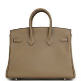 Hermes Birkin 25 Eclat Beige Marfa, Gris Pale Swift Palladium Hardware - Thumbnail View 4