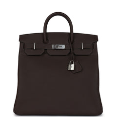 Pre-owned Hermes HAC Birkin 40 Ecorce Togo Palladium Hardware