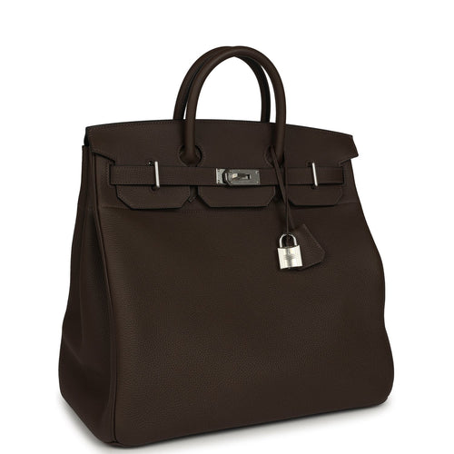 Pre-owned Hermes HAC Birkin 40 Ecorce Togo Palladium Hardware