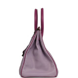 Pre-owned Hermes Special Order (HSS) Birkin 35 Lilac, Cyclamen Chevre Mysore Palladium Hardware - Thumbnail View 3