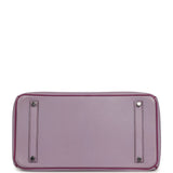 Pre-owned Hermes Special Order (HSS) Birkin 35 Lilac, Cyclamen Chevre Mysore Palladium Hardware - Thumbnail View 6