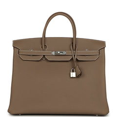 Hermes Birkin 40 Etoupe Togo Palladium Hardware