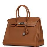 Pre-owned Hermes Birkin 35 Gold Togo Palladium Hardware - Thumbnail View 5