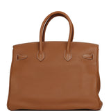 Pre-owned Hermes Birkin 35 Gold Togo Palladium Hardware - Thumbnail View 3