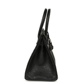 Hermes Birkin 30 Black Ostrich Palladium Hardware - Thumbnail View 3