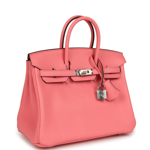 Hermes Birkin 25 Rose D'Ete Swift Palladium Hardware