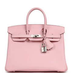 Hermes Birkin 25 Rose Sakura Swift Palladium Hardware