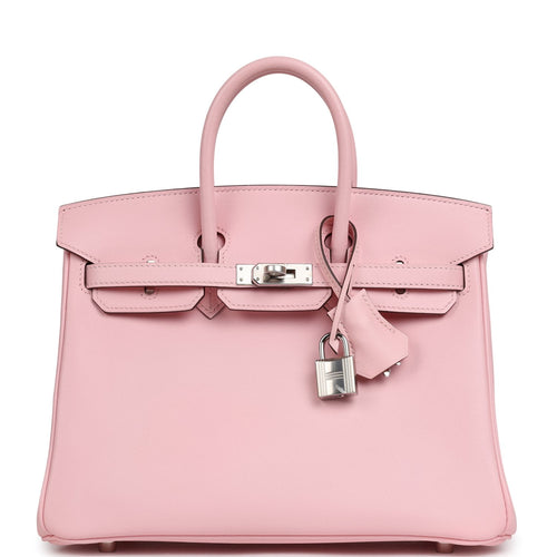 Hermes Birkin 25 Rose Sakura Swift Palladium Hardware