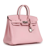 Hermes Birkin 25 Rose Sakura Swift Palladium Hardware - Thumbnail View 2