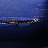 Pre-owned Hermes Birkin 35 Bleu Royal Togo Gold Hardware - Thumbnail View 8