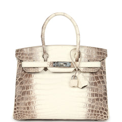 Hermes Birkin 30 Himalaya Niloticus Crocodile Palladium Hardware