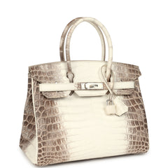 Hermes Birkin 30 Himalaya Niloticus Crocodile Palladium Hardware