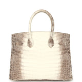 Hermes Birkin 30 Himalaya Niloticus Crocodile Palladium Hardware - Thumbnail View 4