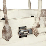 Hermes Birkin 30 Himalaya Niloticus Crocodile Palladium Hardware - Thumbnail View 7