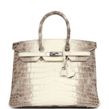 Hermes Birkin 35 Himalaya Niloticus Crocodile Palladium Hardware - Thumbnail View 1