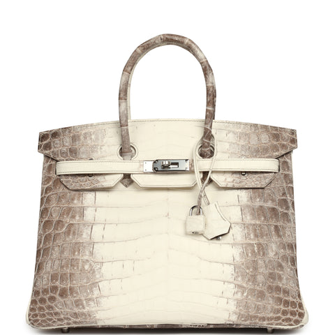 Hermes Birkin 35 Himalaya Niloticus Crocodile Palladium Hardware