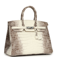 Hermes Birkin 35 Himalaya Niloticus Crocodile Palladium Hardware