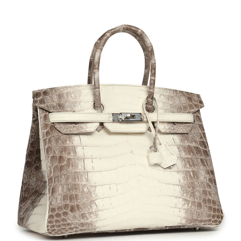 Hermes Birkin 35 Himalaya Niloticus Crocodile Palladium Hardware