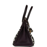Custom Leopard Swarovski Crystal Hermes Birkin 30 Raisin Togo Gold Hardware - Thumbnail View 3