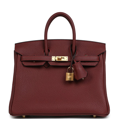 Hermes Birkin 25 Rouge H Togo Gold Hardware
