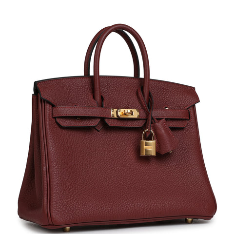 Hermes Birkin 25 Rouge H Togo Gold Hardware