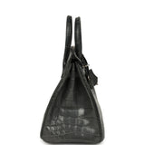 Pre-owned Hermes Birkin 25 Plomb Matte Niloticus Crocodile Palladium Hardware - Thumbnail View 3