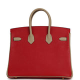 Pre-owned Hermes Special Order (HSS) Birkin 25 Rouge Casaque, Trench Epsom Gold Hardware - Thumbnail View 4