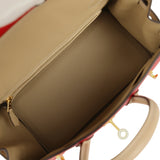 Pre-owned Hermes Special Order (HSS) Birkin 25 Rouge Casaque, Trench Epsom Gold Hardware - Thumbnail View 9