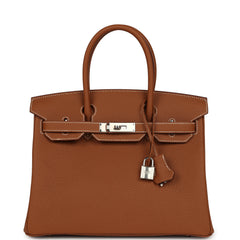 Hermes Birkin 30 Gold Togo Palladium Hardware
