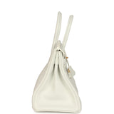 Hermès Birkin 30 White Clemence Gold Hardware - Thumbnail View 3