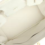 Hermès Birkin 30 White Clemence Gold Hardware - Thumbnail View 8