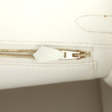 Hermès Birkin 30 White Clemence Gold Hardware - Thumbnail View 9