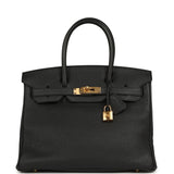 Pre-owned Hermes Birkin 30 Black Togo Gold Hardware - Thumbnail View 1