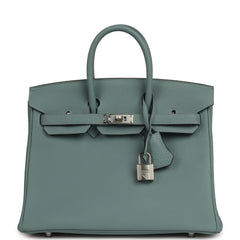 Hermes Birkin 25 Ciel Togo Palladium Hardware