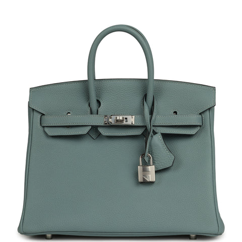 Hermes Birkin 25 Ciel Togo Palladium Hardware