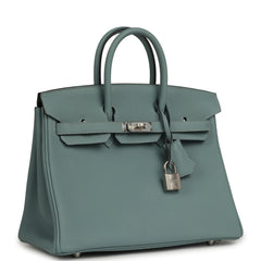 Hermes Birkin 25 Ciel Togo Palladium Hardware