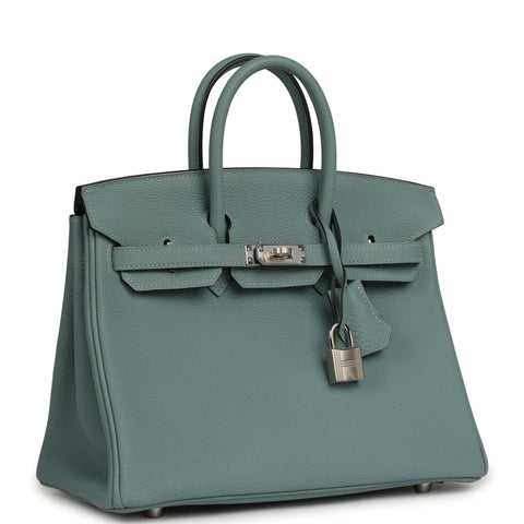 Hermes Birkin 25 Ciel Togo Palladium Hardware