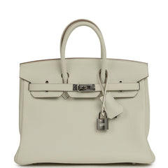 Hermes Birkin 25 Mushroom Togo Palladium Hardware