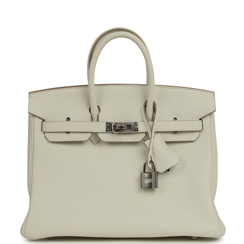 Hermes Birkin 25 Mushroom Togo Palladium Hardware
