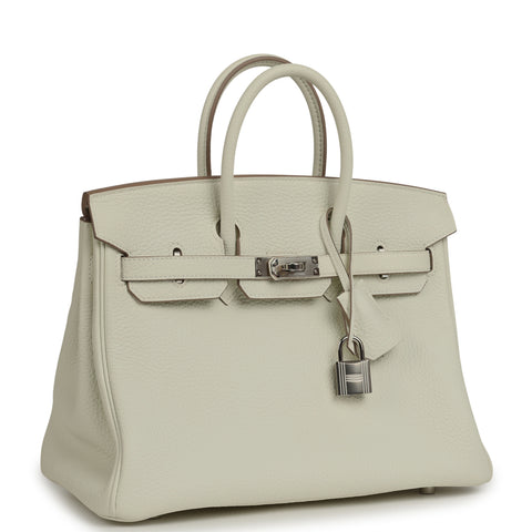 Hermes Birkin 25 Mushroom Togo Palladium Hardware